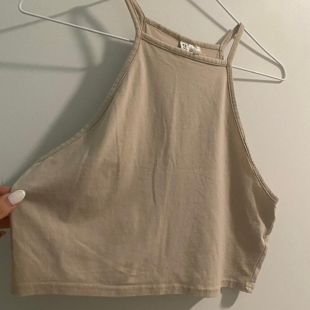 H&M Women's Ribbed Slim Fit Sleeveless Knit Top